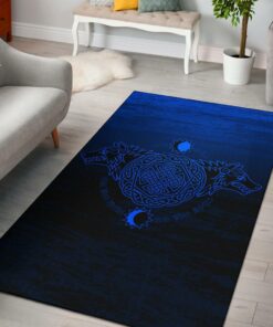 Viking Style Area Rug, Skoll And Hati Viking Area Rug