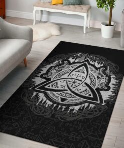 Viking Style Area Rug - Dragon Celtic Viking Area Rug