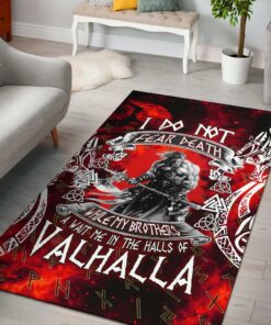I Doot Fear Death While Me In The Halls Of Valhalla Viking Area Rug