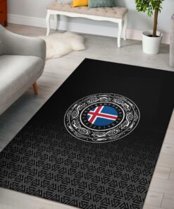Viking Area Rug - Iceland Coat Of Arms Viking Area Rug