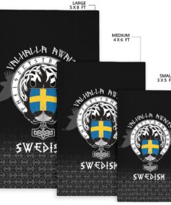 Viking Style Area Rug - Swedish Drakkar Viking Area Rug