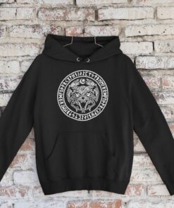 Viking Fenrir Emblem - Wolf Norse Mythology Hoodie
