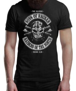 SONS OF RAGNAR T-Shirt Vikings Club True Heathens Tee Shirt Norway Norse Mythology Viking Shirt Unisex Warrior