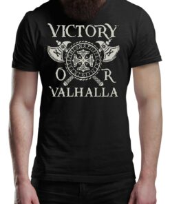 Victory Or Valhalla Vikings T-Shirt Norse Warrior Tee Shirt Norway Mythology Viking Shirt Unisex