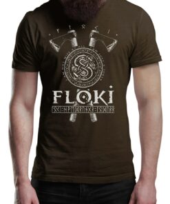 FLOKI Vikings T-Shirt Victory Or Valhalla Tee Shirt Norway Norse Mythology Viking Shirt Unisex Warrior