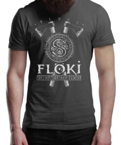 FLOKI Vikings T-Shirt Victory Or Valhalla Tee Shirt Norway Norse Mythology Viking Shirt Unisex Warrior