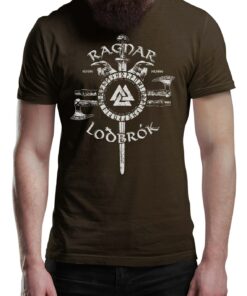 RAGNA LOTHBROK Viking T-Shirt Victory Or Valhalla Tee Shirt Norway Norse Mythology Vikings Shirt Unisex Warrior