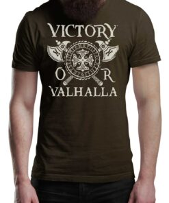 Victory Or Valhalla Vikings T-Shirt Norse Warrior Tee Shirt Norway Mythology Viking Shirt Unisex