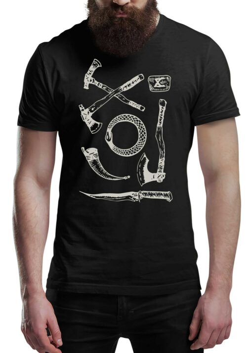 Tools & Weapons Viking T-Shirt Victory Or Valhalla Tee Shirt Norway Norse Mythology Vikings Warrior Shirt Unisex