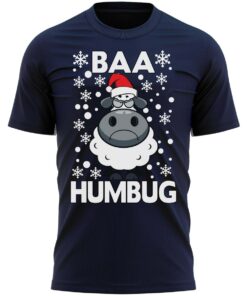Baa Humbug Funny Christmas T-Shirt Xmas Present Gift Tee Shirt