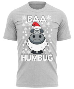 Baa Humbug Funny Christmas T-Shirt Xmas Present Gift Tee Shirt
