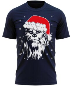Chewbacca Christmas Hat T-Shirt Xmas Present Gift Tee Shirt