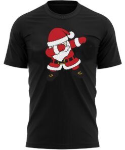 Dabbing Santa Christmas T-Shirt Fun Xmas Tee Shirt Gift Present