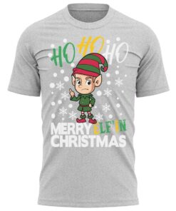 Merry Elf'in Christmas Funny Christmas T-Shirt Santa Xmas Tee Shirt Gift Present