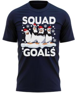 Penguin Squad Goals Christmas T-Shirt Xmas Tee Shirt Gift Present