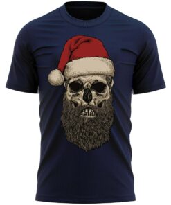 Father Christmas Santa Skull Christmas T-Shirt Funny Xmas Tee Shirt Gift Present