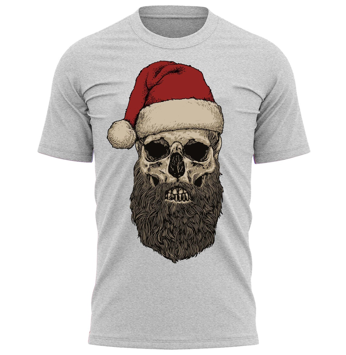 Father Christmas Santa Skull Christmas T-Shirt Funny Xmas Tee Shirt Gift Present