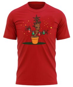 Baby Groot Christmas Tree T-Shirt Xmas Present Gift Tee Shirt