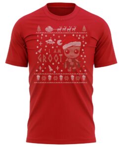 I Am Groot Christmas T-Shirt Fun Santa Xmas Tee Shirt Gift Present