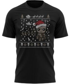 I Am Groot Christmas T-Shirt Fun Santa Xmas Tee Shirt Gift Present