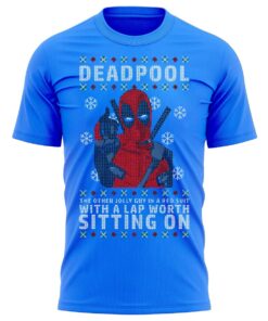 Jolly Deadpool Sit On Your Lap Funny Christmas T-Shirt Santa Xmas Tee Shirt Gift Present