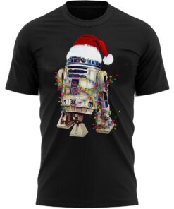 R2D2 Christmas Lights T-Shirt Xmas Tee Shirt Gift Present