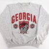 NCAA Georgia Bulldogs Women's Cropped Hoodie – Soft Burnout Fleece, Raw Edge Hem, Officially Licensed - View #7