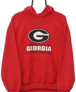 Vintage Georgia Bulldogs NCAA Red Hoodie