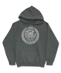 Viking Fenrir Emblem - Wolf Norse Mythology Hoodie