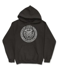 Viking Fenrir Emblem - Wolf Norse Mythology Hoodie