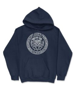 Viking Fenrir Emblem - Wolf Norse Mythology Hoodie