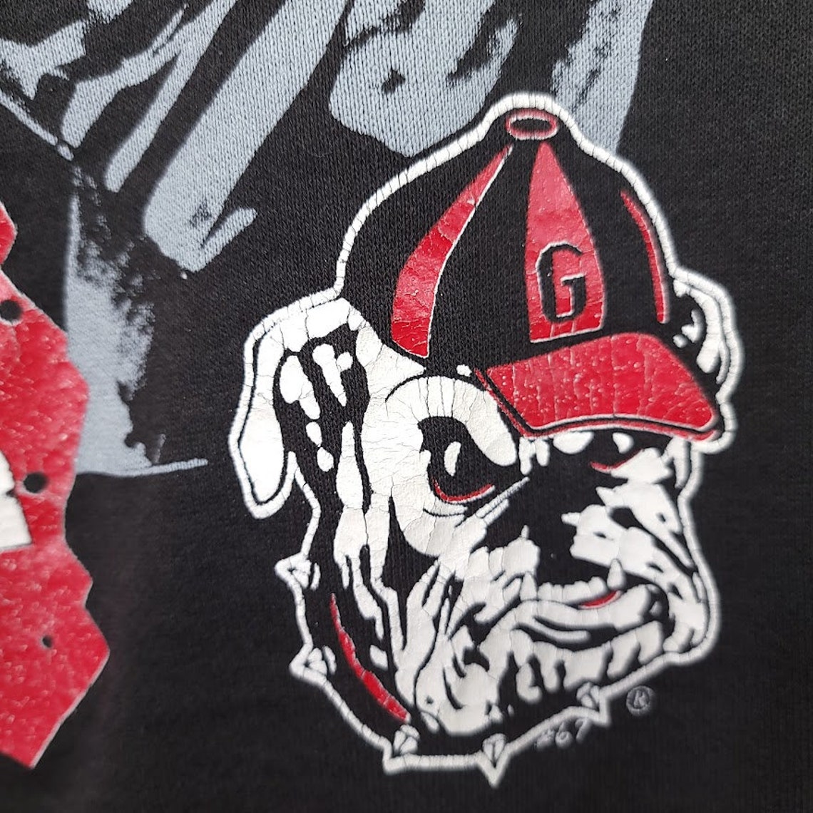 Georgia Bulldogs Football Sweatshirt Vintage 80s NCAA University Made In USA Mens