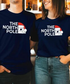 The NORTH POLE Santa Christmas T-Shirt Xmas Gift for Men Womens Family Holidays Shirt
