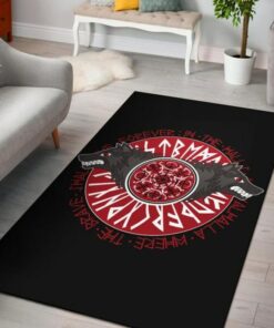 Celtic Wolf Fenrir Vikingorse Mythology Viking Area Rug