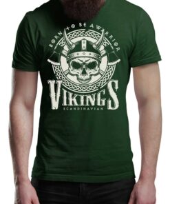 Born To Be A Warrior T-Shirt Epic Valhalla Vikings Tee Shirt Norway Norse Mythology Viking Shirt Unisex