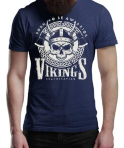 Born To Be A Warrior T-Shirt Epic Valhalla Vikings Tee Shirt Norway Norse Mythology Viking Shirt Unisex