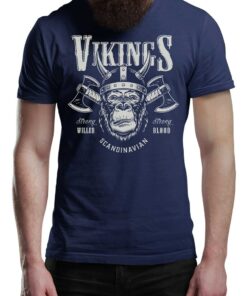 Gorilla & Axe Vikings T-Shirt Victory Or Valhalla Tee Shirt Norway Norse Mythology Viking Shirt Unisex Warrior