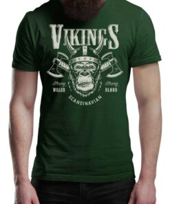 Gorilla & Axe Vikings T-Shirt Victory Or Valhalla Tee Shirt Norway Norse Mythology Viking Shirt Unisex Warrior