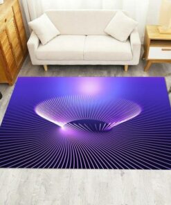 3D Colorful Square Vortex Illusion Rug