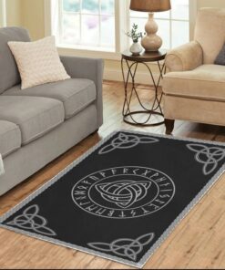 Celtic Runes Celtic Knot Odin Horn Viking Area Rug