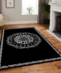 Valknutorse Scandinavian Viking Runes Viking Area Rug