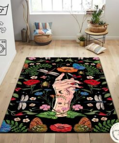 Tattoos Modern Rug For Living Room Bedroom Decor