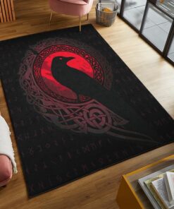 Ranven Odin Viking Rune Viking Area Rug