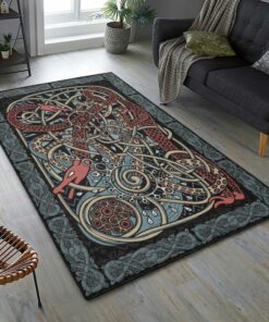 Jörmungandr Viking Area Rug