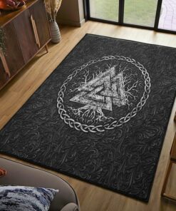 Viking Valknut Tree Of Life Viking Area Rug