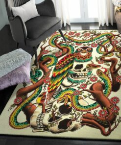 Tattoo Area Rugs, Tattoo Rug For Living Room Bedroom Decor
