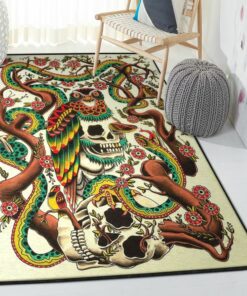 Tattoo Area Rugs, Tattoo Rug For Living Room Bedroom Decor