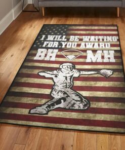 Baseball America Washable Area Rugs, Baseball Rug
