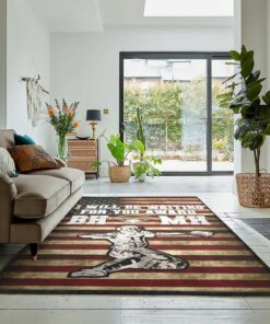 Baseball America Washable Area Rugs, Baseball Rug