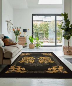 Fantasy Animal Washable Area Rugs, Dragon Viking Celtics Rug Personalized Carpet Viking